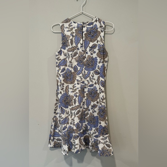 Tommy Hilfiger Women's Ruffled Hem floral Shift  linen Dress size 2 1724 - Picture 7 of 9